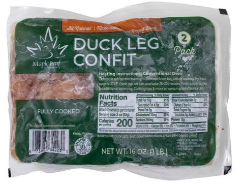 All Natural Duck Leg Confit